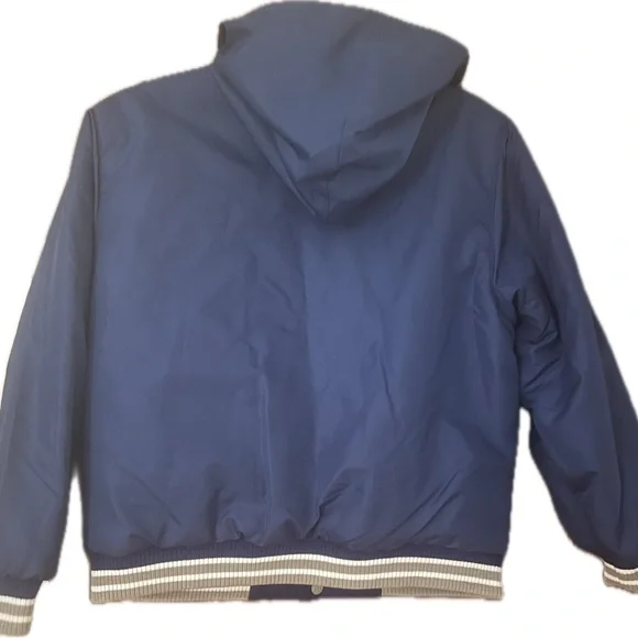 WORLD SERIES CHAMPS 🏆 NWOT LOS ANGELES DODGERS BLUE REVERSIBLE HOODED JACKET - Picture 6 of 12